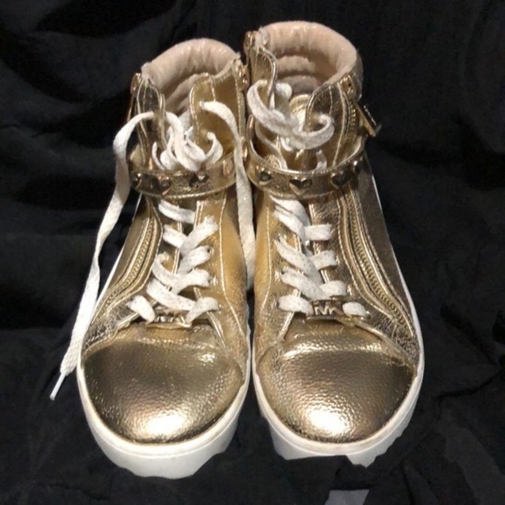 Size 4 Girl’s Michael Kors Golden High Tops